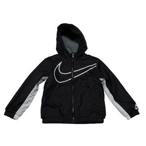 Nike Toddler Boys Full Zip Fleece Lined Windbreaker Jacket Size 3T (14.5 x 15)